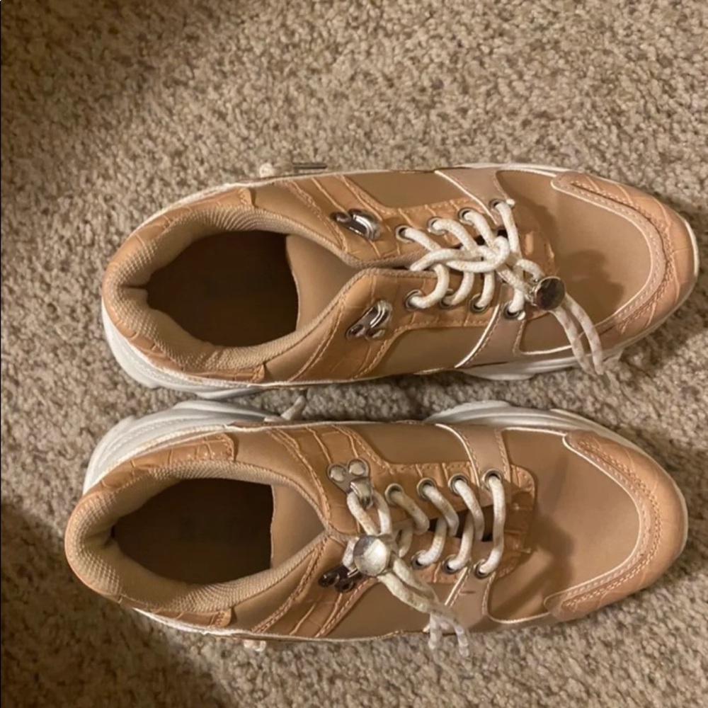 Snake skin chunky sneakers